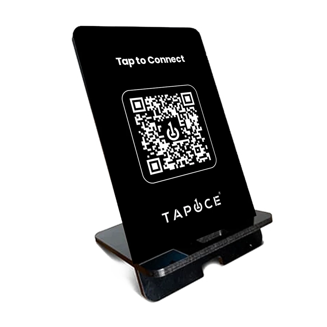 NFC Stand – Black - Digital Business Cards By TapOnce